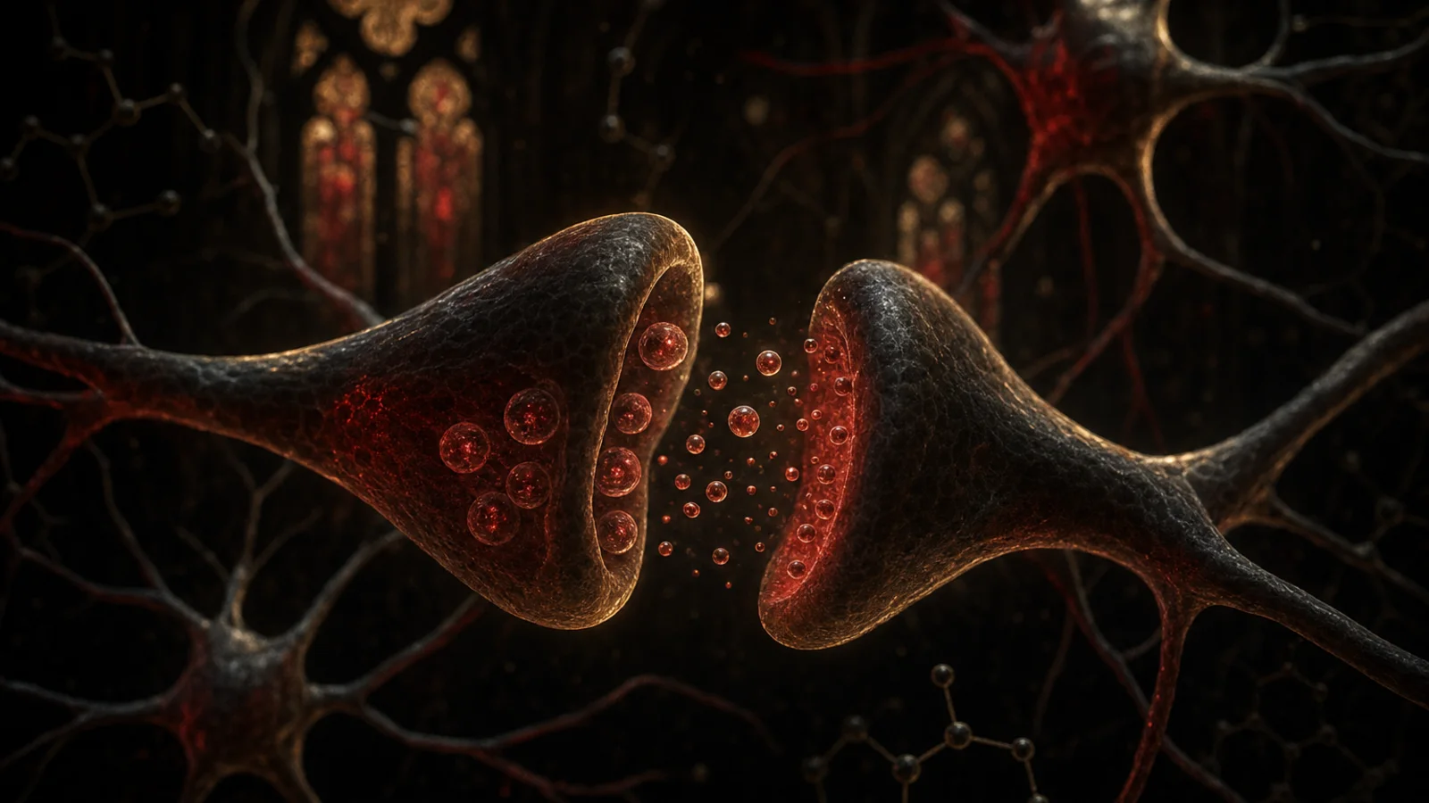 Neuronal synapses exchanging peptide signals
