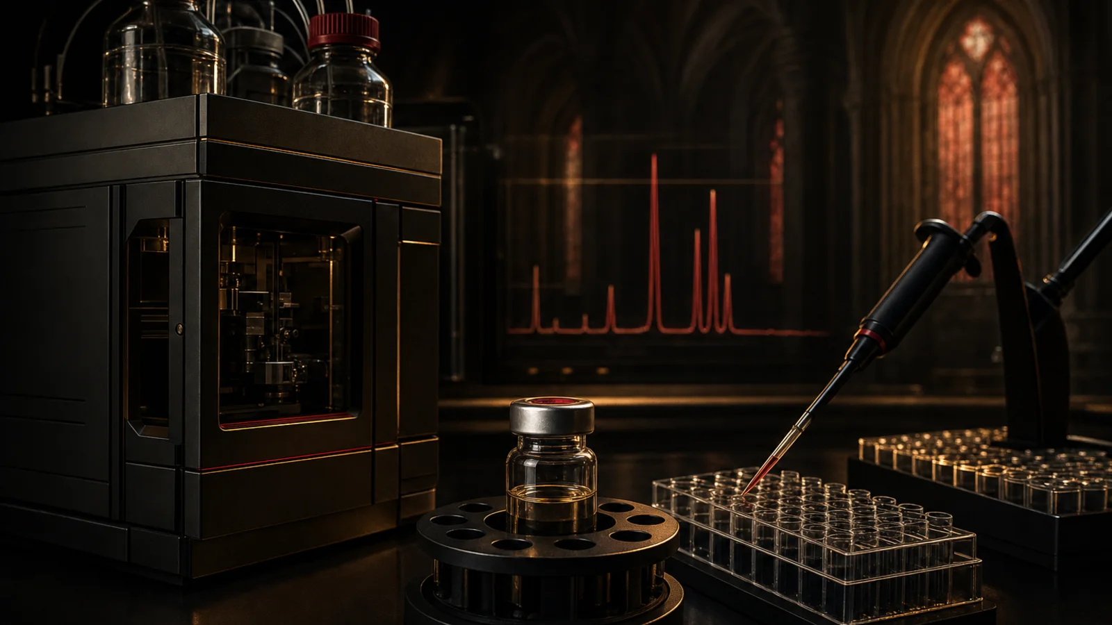 Analytical laboratory quality-control equipment and research sample